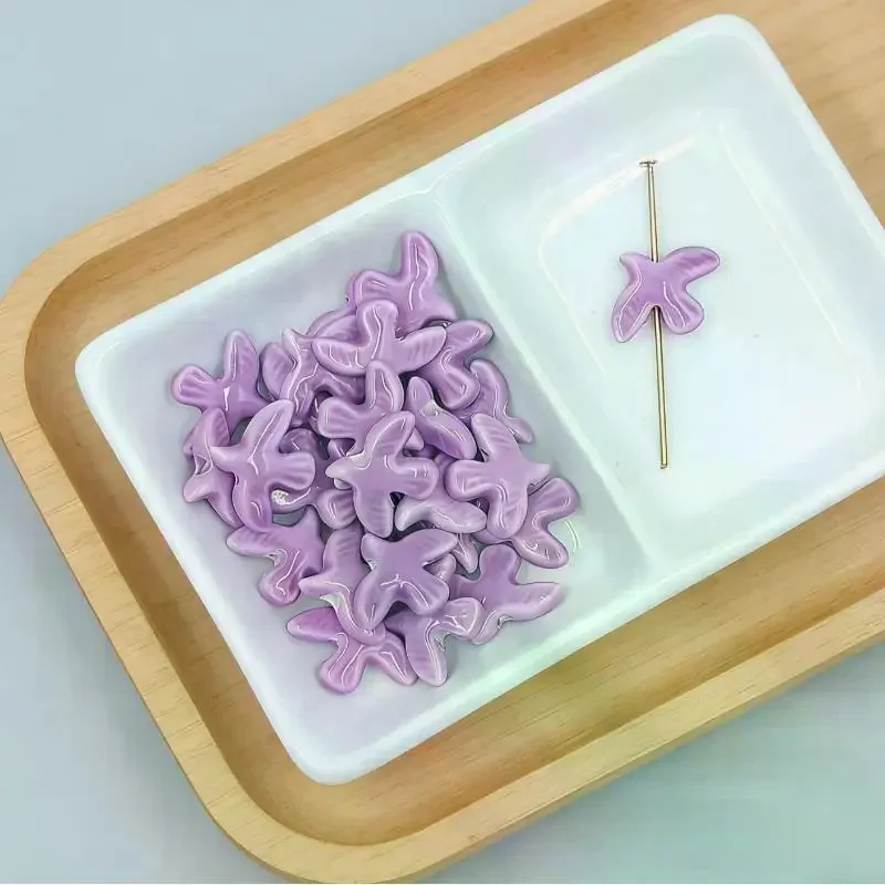 10Pcs Bird Shaped Ceramic Beads Peace Dove DIY Pendants for Handmade Jewelry Accessories Crafts Souvenir Decoration Supplies view 3