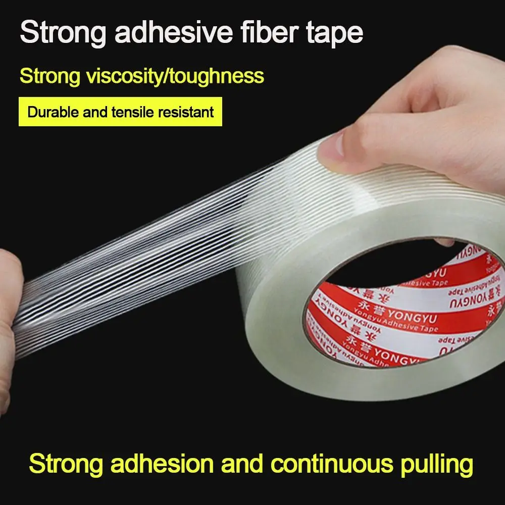 New Strong Stripes Fiberglass Tape High Temperature Resistance Single-sided Strapping Tape 25M Insulation Tape