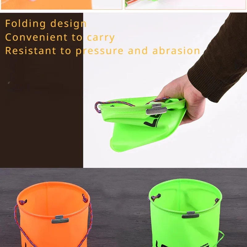 Three color bucket type fishing gear, bucket groove, fish bucket, pressure resistant and wear-resistant outdoor fishing tools