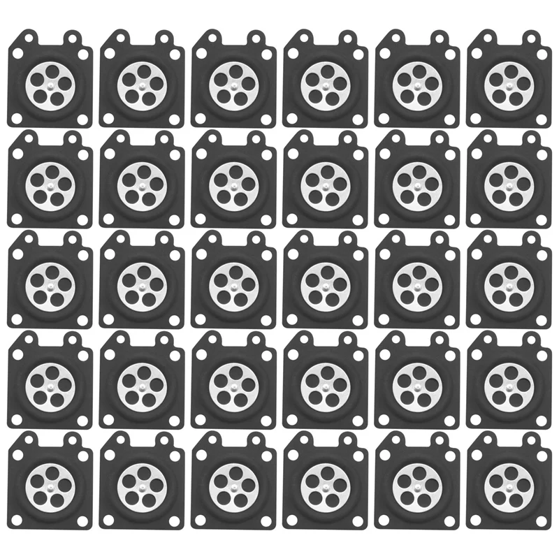 30Pcs Carburetor Parts Chainsaw Carburetor Membrane Pads For Zama Chainsaw Carburetor 2500/3800/4500/5200/5800 Accessories