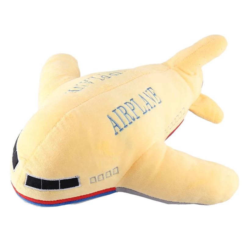 New 40Cm Simulation Airplane Plush Toy Kids Sleeping Cushion Soft Airplane Stuffed Pillow Doll Yellow