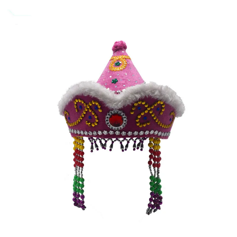 Mongolian Yurt Shaped Queen Princess Hat Headdress Girl Children\'s Birthday Gift Women Cosplay Party Headwear