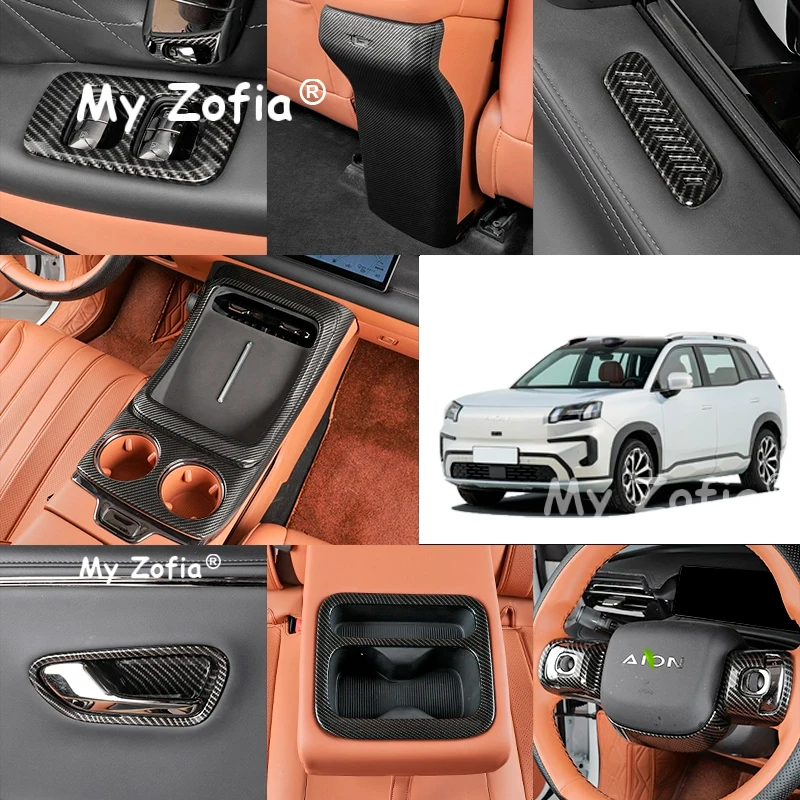 

For GAC AION V 2024 2025 2026 Car Carbon Fiber Color Interior Steering Frame Decoration Cover Trim Stickers ABS Accessories