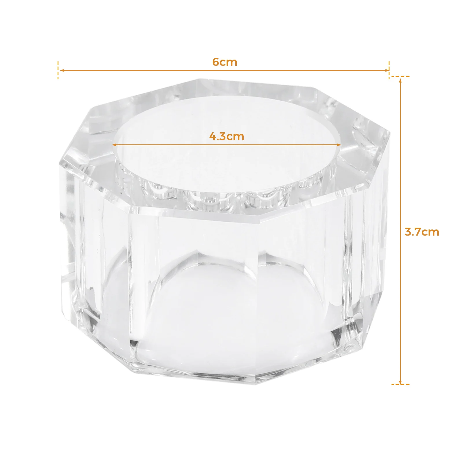 1pc Clear Crystal Glass Napkin Ring Holder 6cm Diameter Transparent Big Octagon Napkin Buckle Table Decor Hotel Banquet Wedding