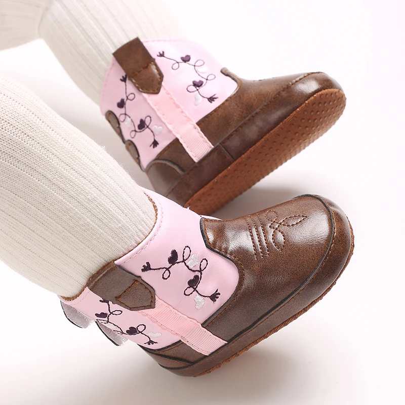 Modische und beliebte Gummischuhe für Babys, Western-Denim-Mittelsohlenstiefel, warme und rutschfeste Freizeitschuhe für Herbst und Winter – Detail 33