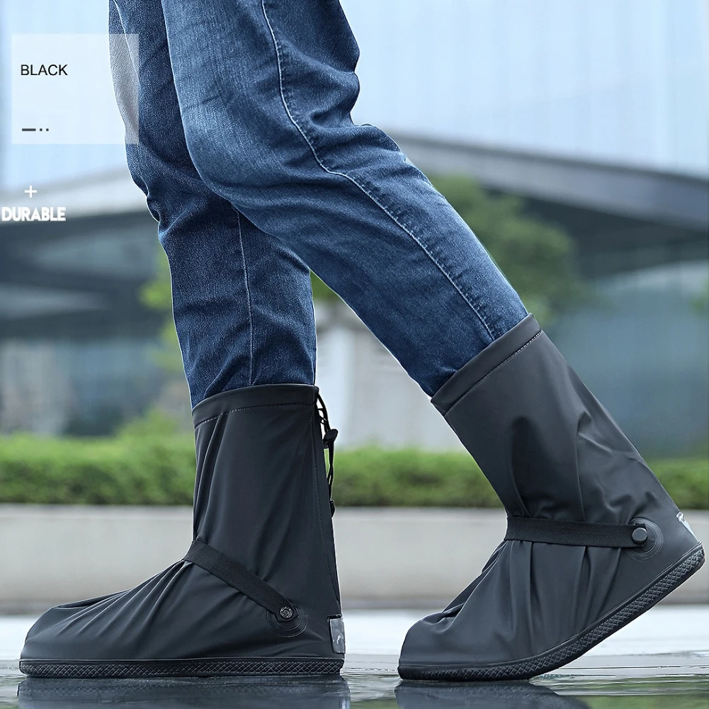 Cubre Calzado Impermeable Rainproof Shoes Cover Thick Waterproof Reusable Motorcycle Cycling Bike Rain Shoes Pocket Boots Cover