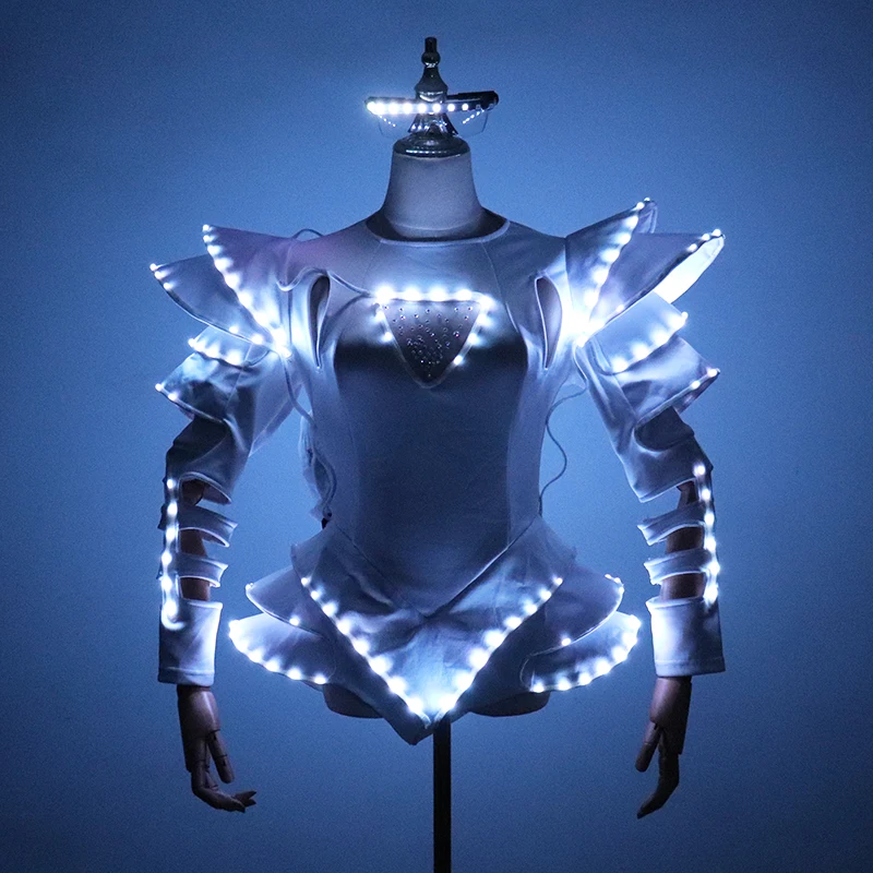 Costume Lumineux LED pour Femme, Robe Tutu de Ballet, Vêtements de brevde Salle de Bal, Document Complet