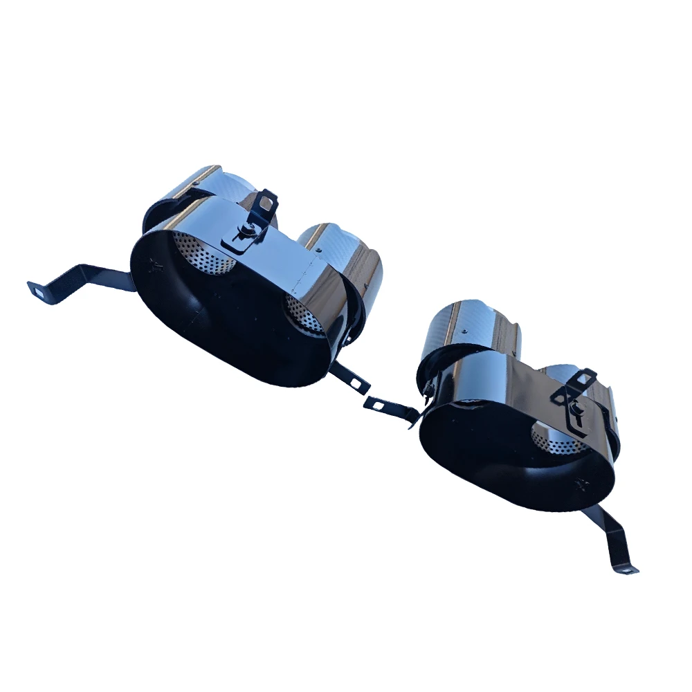 

Carbon fiber style exhaust tailpipes for BMW M840/840i 3.0T (G14/G15/G16) 2018-2025 featuring four outlets pointed carbon fiber