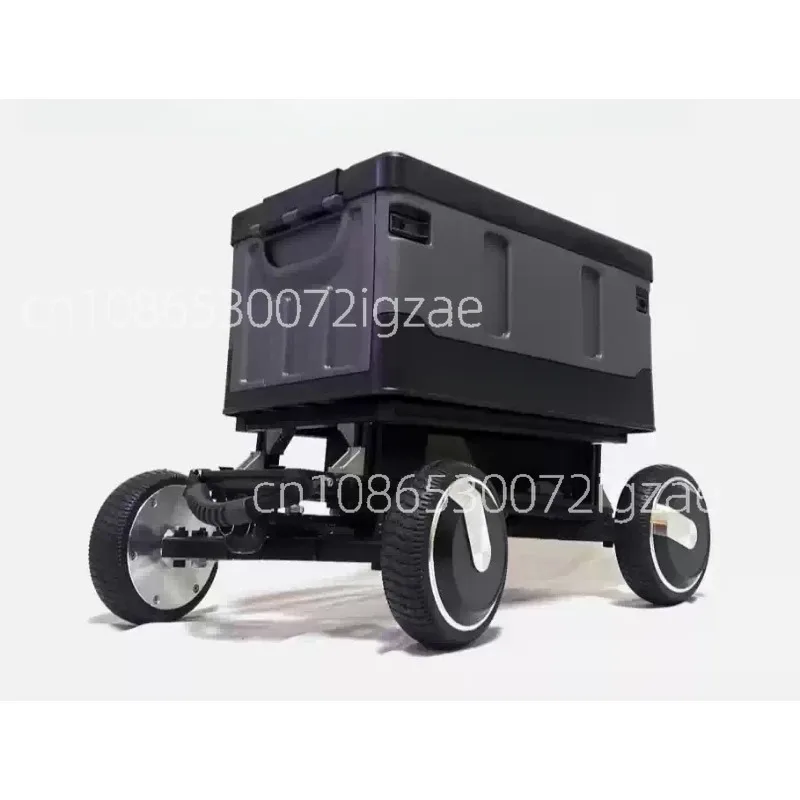 Electric Manned Camping Trolley Portable Folding Remote Controlled Automatic Robot Trolley Storage Transport Outdoor Tools