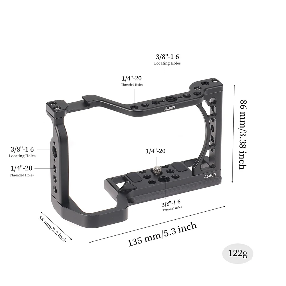 A6600 Metal Camera Cage for Sony A6600 DSLR Cage With Cold Shoe and Arri Locating Holes Tripod Shooting Cage Accessory