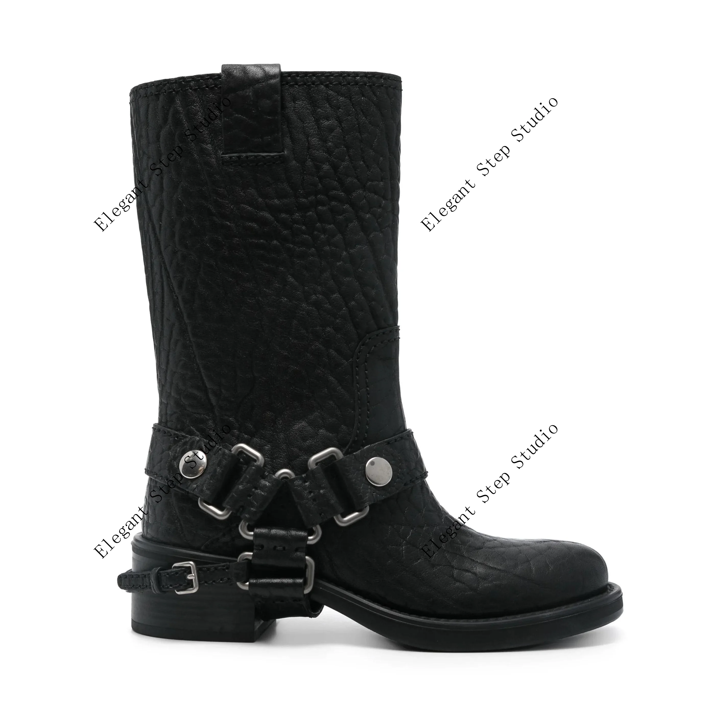 

Women's Shoes Moto Biker Boots Vintage Rider