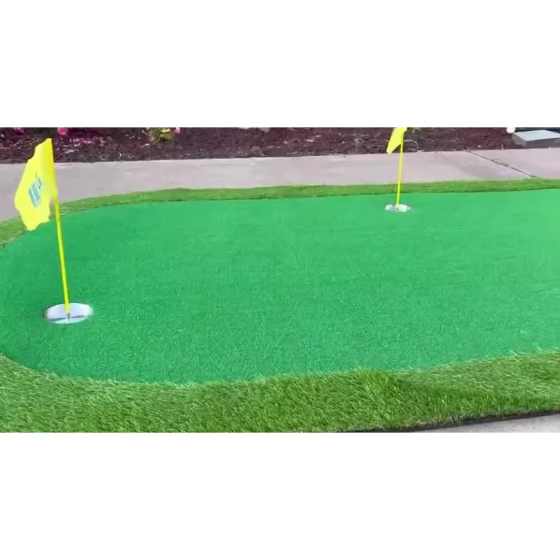 

Golfers practice high-quality putting pad training aids