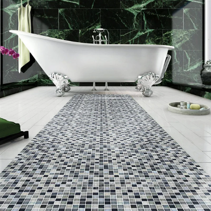 

Europe style hot melt glass bathroom mosaic tile shower room floor decoration