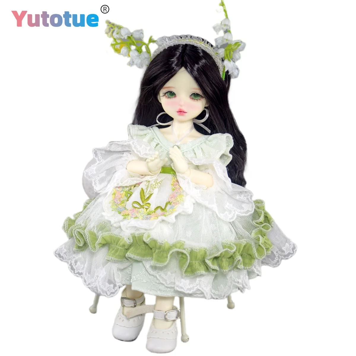 yutotue-11-pouces-de-hauteur-yeux-verts-fille-poupee-avec-perruque-de-cheveux-noirs-jolies-chaussures-habillees-ensemble-complet-jouet-enfants-cadeau