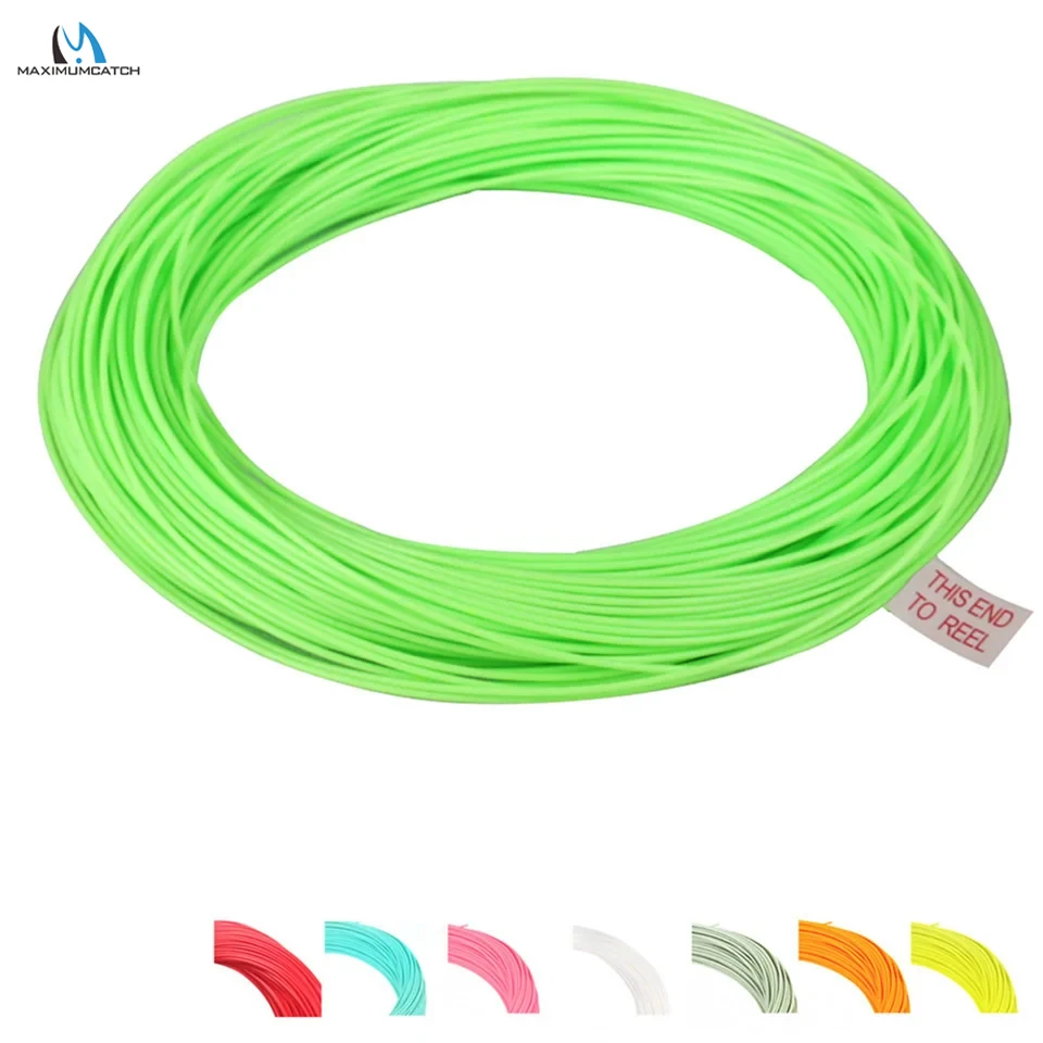 Maximumcatch MAXCATCH 100FT 1-8WT 7Colors Floating Fly Line with Welded Loops Weight Forward Freshwater Fly Fishing Line