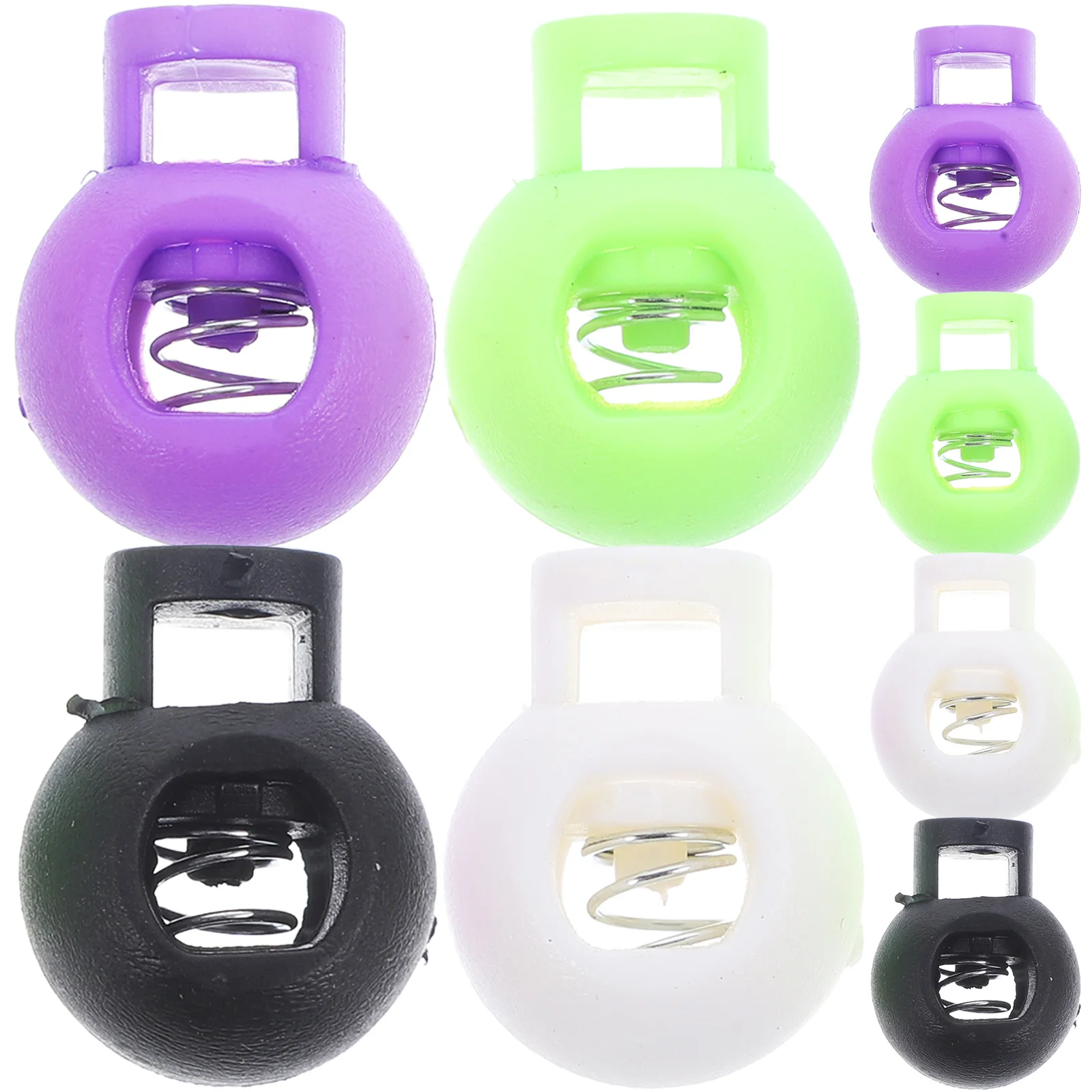 

25pcs Plastic Cord Locks Single Hole Spring Loaded Toggle Stopper For Lanyard Luggage Backpack Clothing Tent 6.5Mm*4Mm