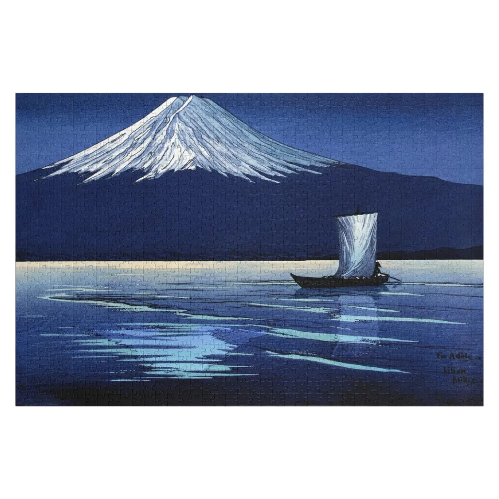 

Moonlight on Mt. Fuji Jigsaw Puzzle Wooden Jigsaws For Adults Name Wooden Toy Custom Gift With Photo Puzzle