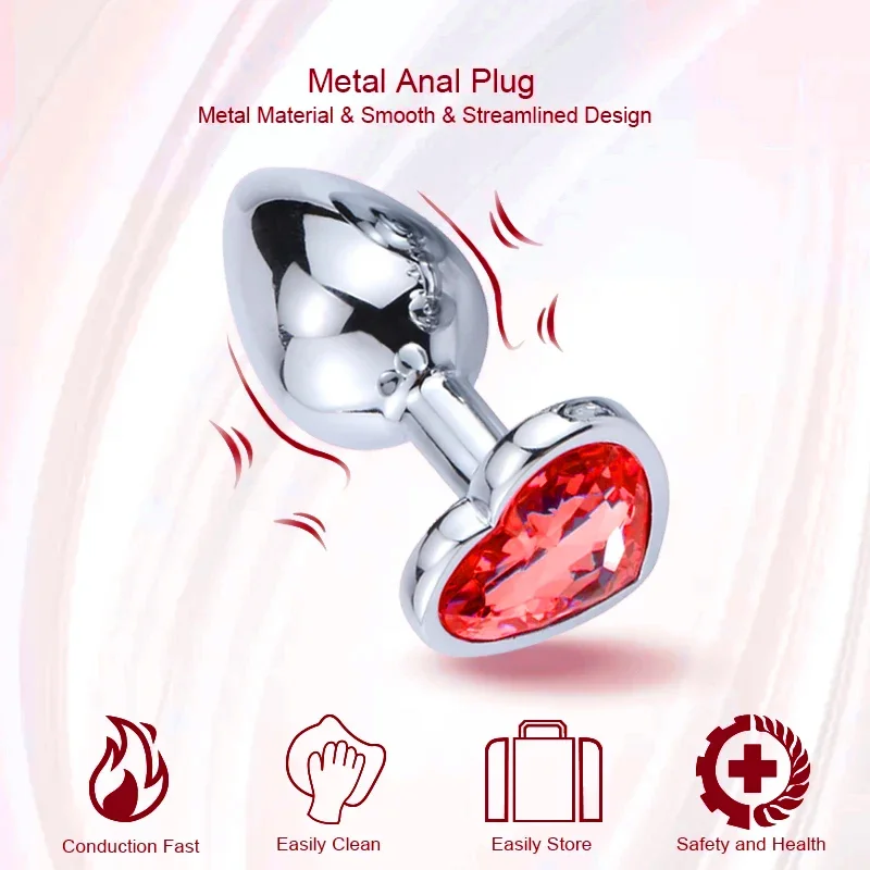 Metal Anal Plug for Women Men Couples Butt Plug Butt Toy Adult Game Masturbator Anal S/M/L Diamond Sex Toy for Adult Products - Image 2