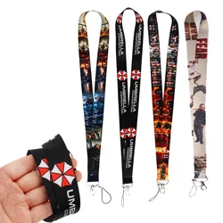 Umbrella Corporation Lanyard Keychain Cute Badge Letter Printing Strap Neck Keys Phone Working Card Key Holder Jewelry Lanyards