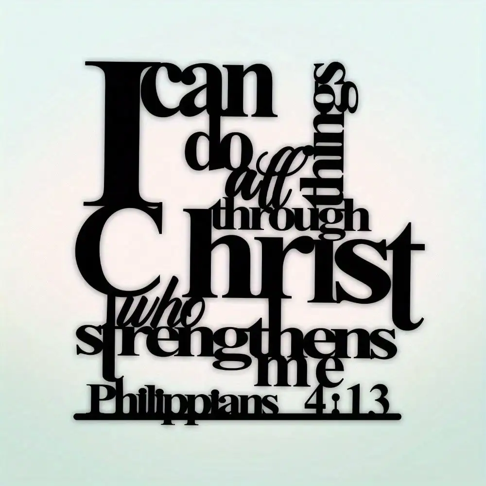 Inspirational I Can Do All Things Metal Wall Art 6