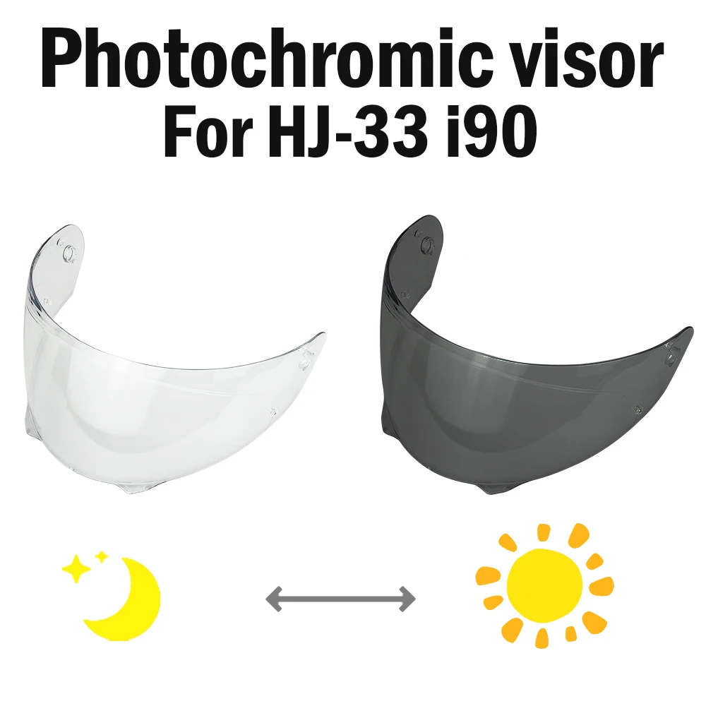 Visera fotocromática HJ33 i90, accesorios Para motocicleta, visera compacta ST Para Casco de motocicleta, protector solar, Casco Para Moto Visera