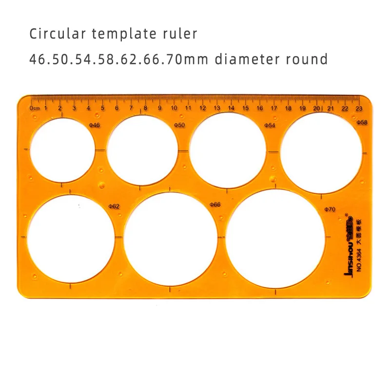 Template Measuring Ruler Circular Oval Ruler Durable K Resin Drawing Design Furniture Architect Template Drafting Ruler