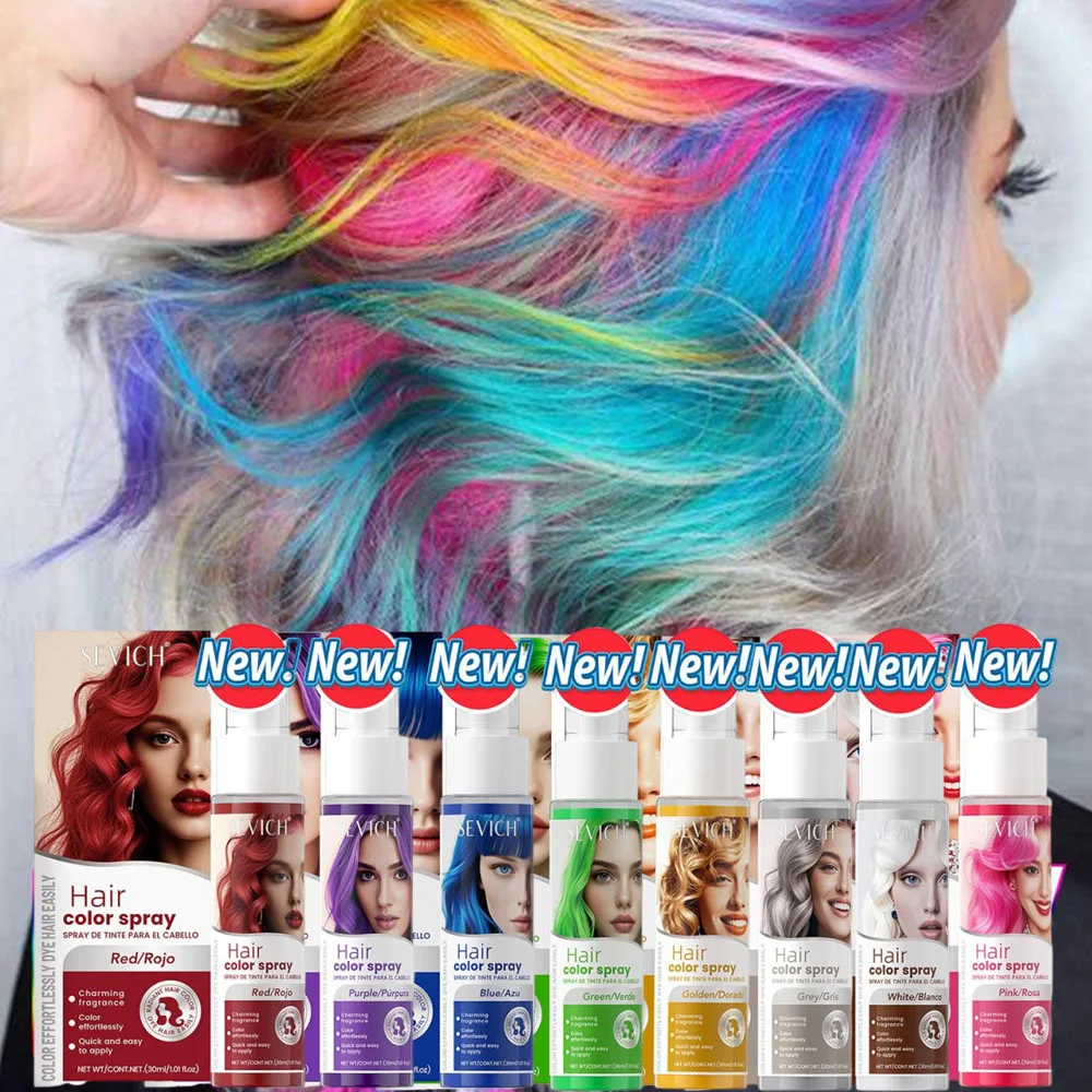 

Спрей-краска для волос, одноразовая жидкость для окрашивания волос, крем-краска для волос «сделай сам», унисекс, долговечный спрей для укладки волос, легко мытье