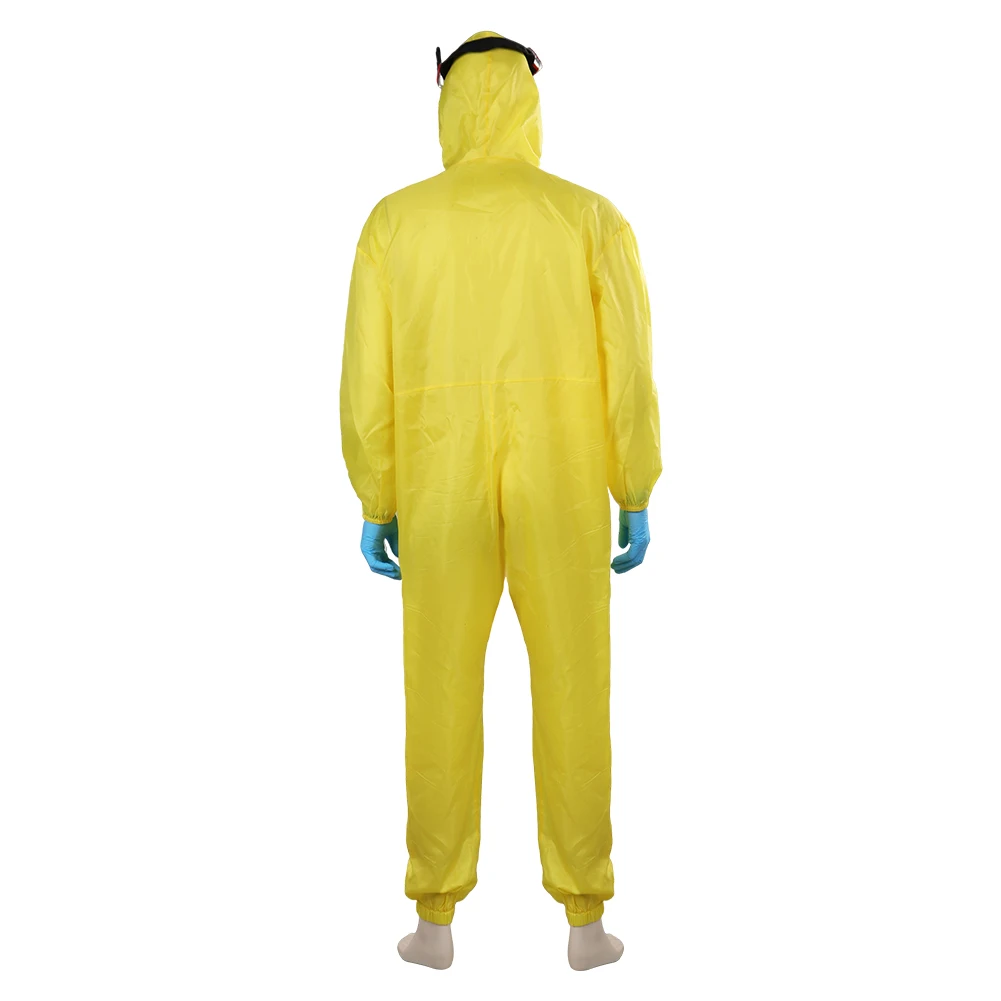 Walter White Cosplay Protective Suit TV Breaking Fantasia Disguise Bad Disfraz Men Costume Halloween Party Fake Mustaches Props - Image 4