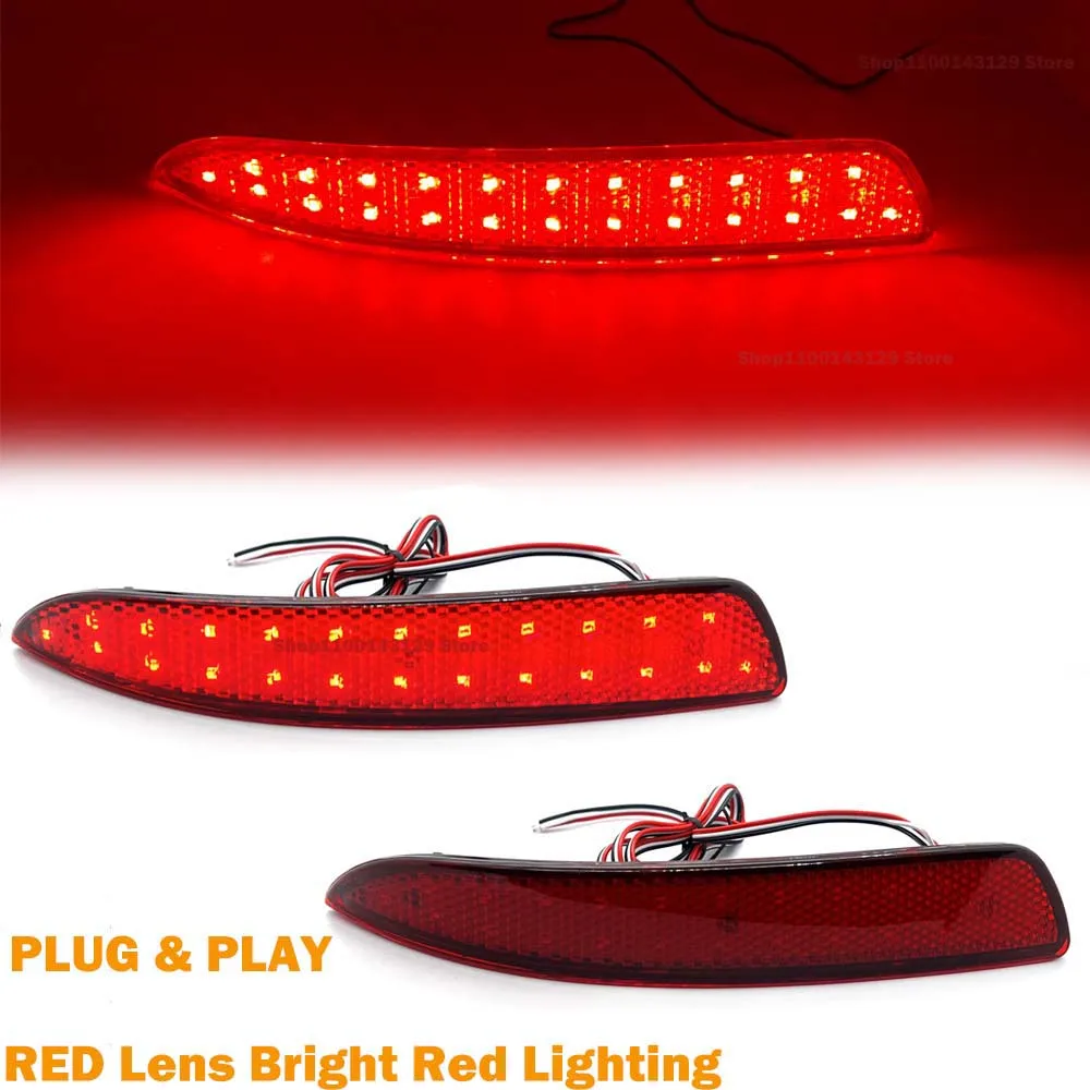 

2X RED LEN LED Rear Brake Light For BMW E70 E71 X5 2007-2013 Tail Stop Lamp Signal Bumper Reflector Warning Lamp Car Accessories