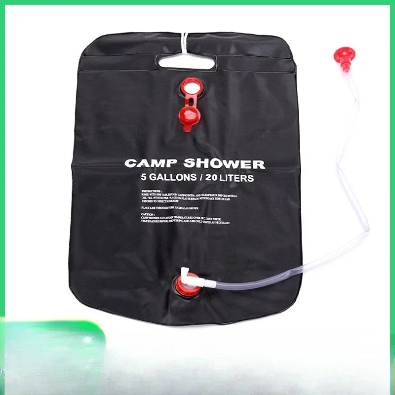 useful Camping Portable Shower Set Outdoor Simple Bathroom Facilities Folding Water Bag Shower Outdoor Water Bag PVC Material 0