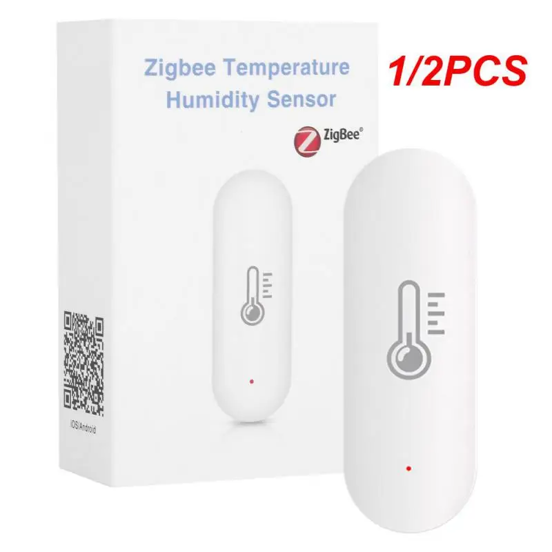 

1/2PCS 1-Tuya Temperature Humidity Sensor Home Connected Thermometer Work With Smart Life Alexa Assistant