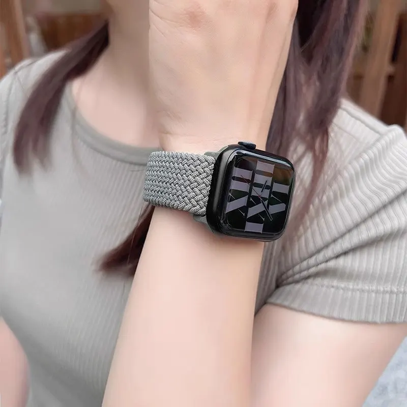 Braided straps For Apple watch 10 band 42mm 46mm 45mm Ultra 49mm 44mm 40-41mm belt correa bracelet iWatch series 9 8 7 4 5 se 6