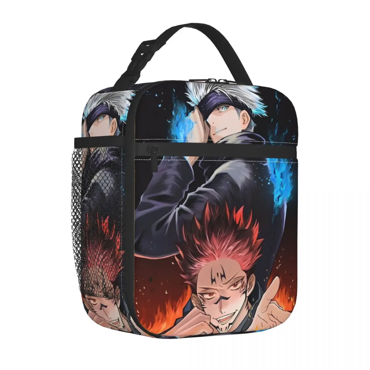 Sukuna Dan Gojo Satoru Jujutsu Kaisen Insulated Lunch Bag Portable Lunch Container Thermal Bag Tote Lunch Box School Girl Boy