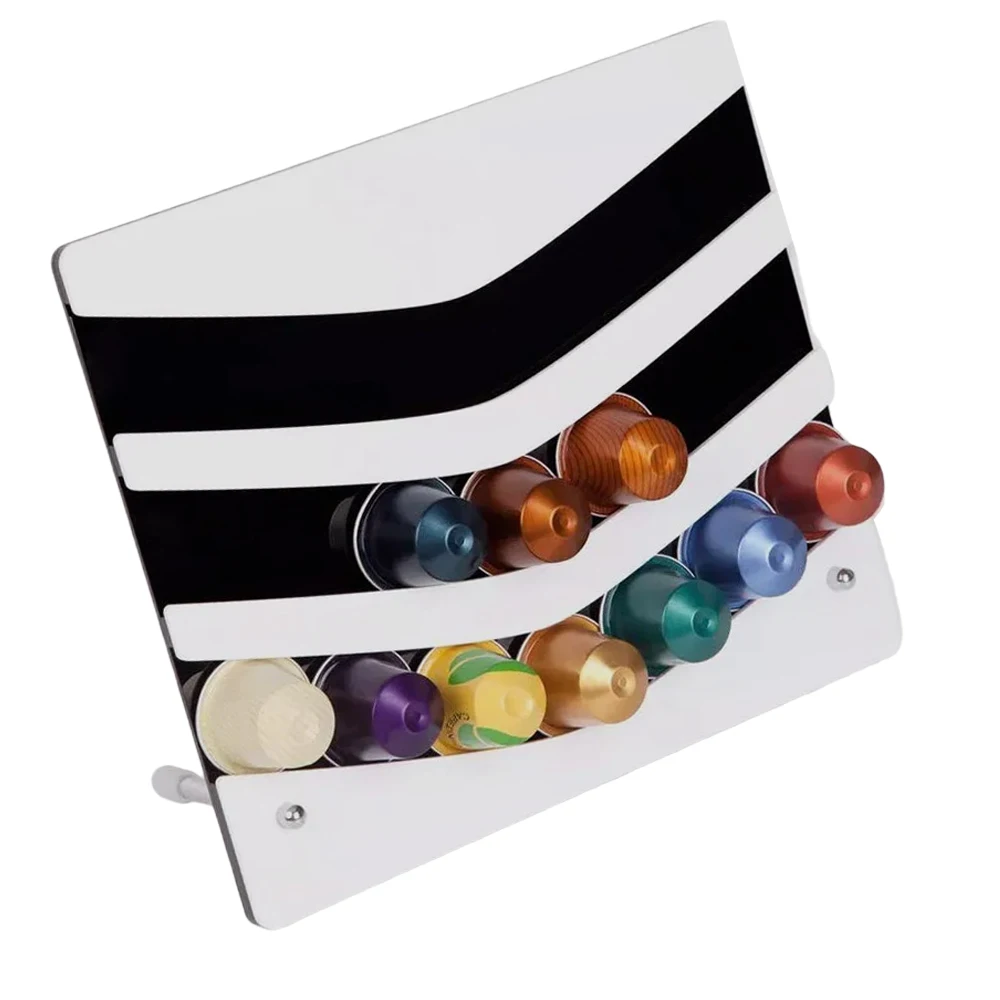 Kaffee pad Spender Acryl Kaffee halter Kapsel Regale unterstützen Kaffee kapsel Turm Stand Tasse Display Rack