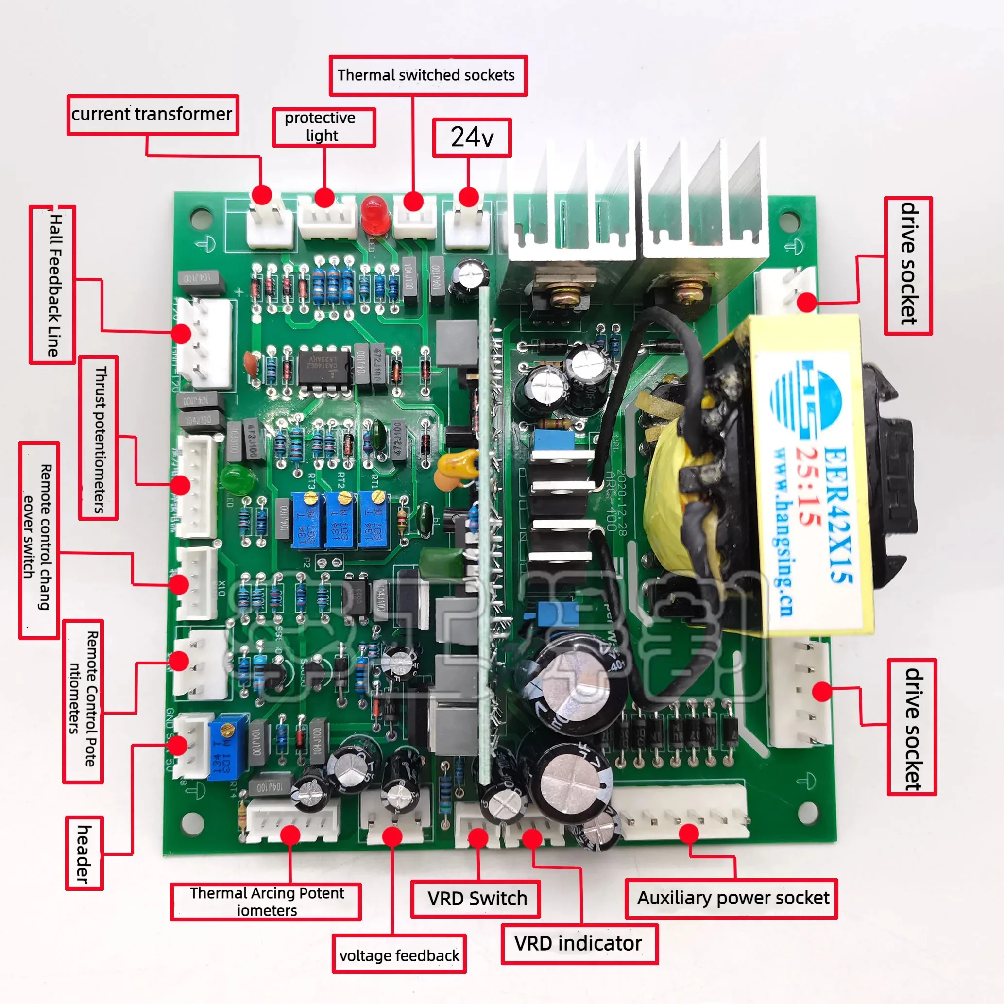 ZX7-315 Welder Control Board ARC400G Single Tube IGBT Welder ZX7-400 Half-bridge Welder Motherboard