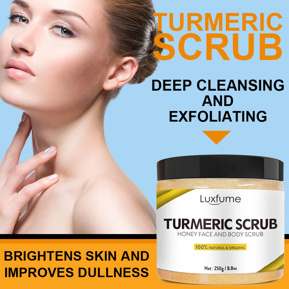 Turmeric Scrub Brightening Exfoliator Cream Smooth Moisturizing Whitening Repair Exfoliator Scrub Skin Care Wholesale