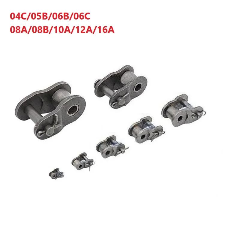 Single Row Half Buckle Chain Buckle 04C/05B/06B/06C/08A/08B/10A/12A/16A Carbon Steel Industrial Drive Short Pitch Roller Chain