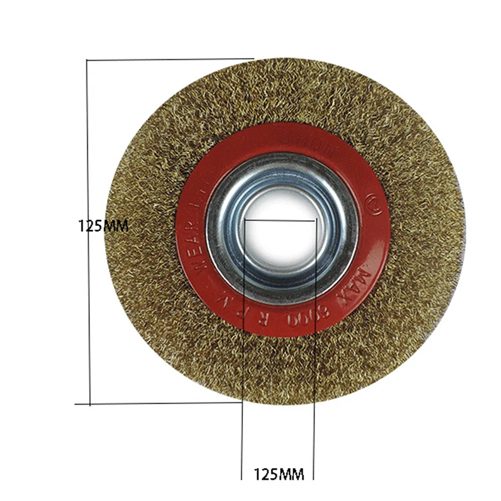 

Steel Wire Polishing Brush 5 Inch Rust Removal Grinding Brush High Efficiency Cleaning Tool for Rotary Tools Polishing Tools