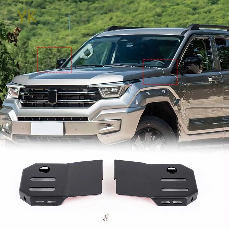 

For Great Wall Tank 400 23-25 Carbon Steel Car A-pillar Hood Side Searchlight LED Lights Bracket Trim Car Accessories