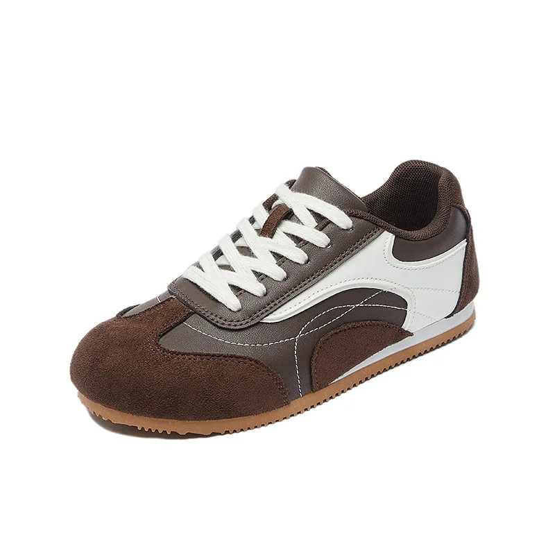 أحذية رياضية جلدية نسائية، أحذية كاجوال بنعل سميك للشباب ومتوسطي العمر، للركض في الهواء الطلق في الربيع والخريف #6