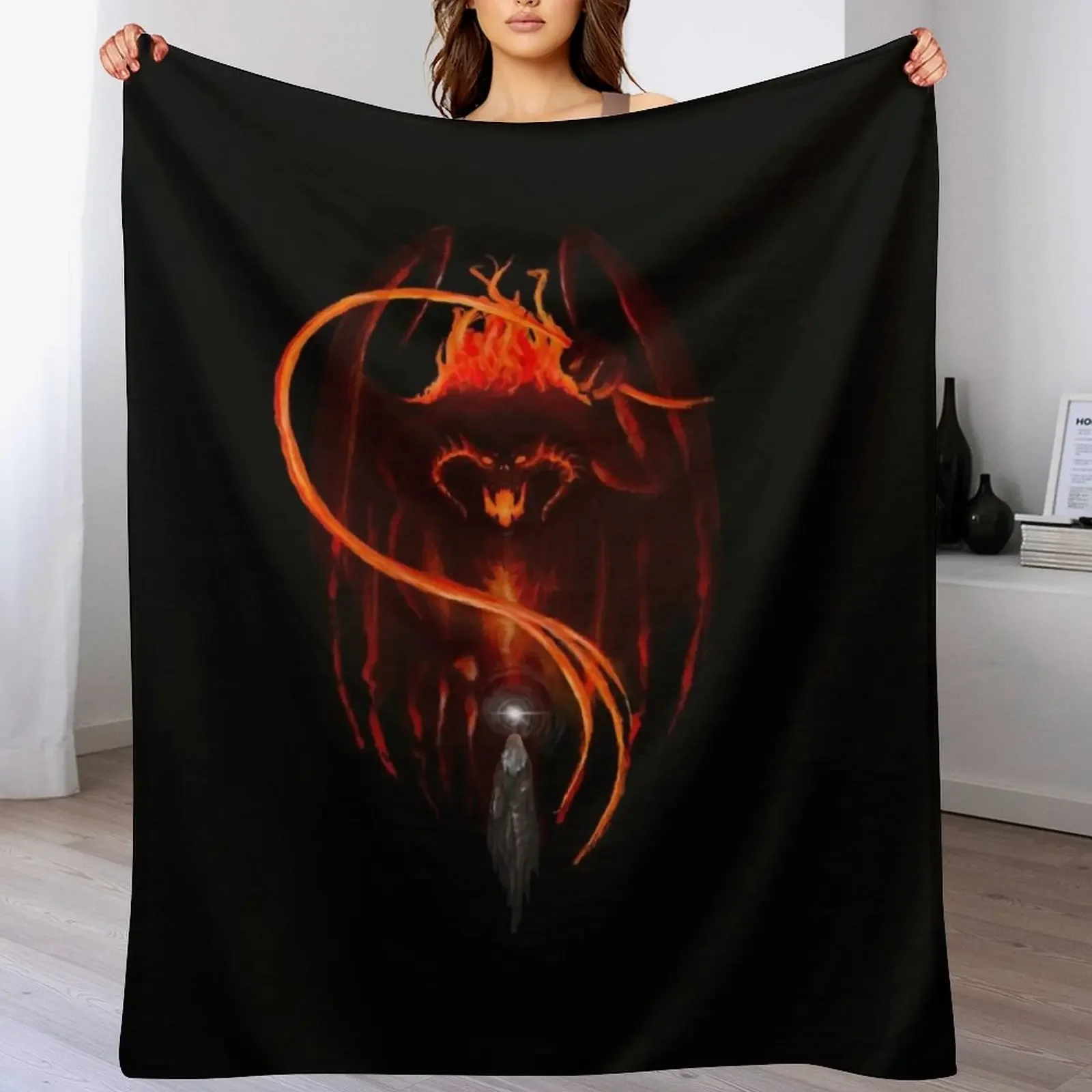 

Balrog Throw Blanket funny gift Luxury Brand Luxury Throw Plaid Blankets