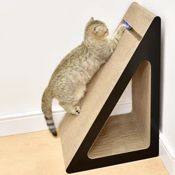 Triangular cat scratching board toy corrugated paper vertical cat scratcher durable cat scratching mat