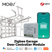 MOES Zigbee Garage Door Controller Module, Works with Tuya/Smart Life, Alexa & Google Home Voice Control, Smart App Remote