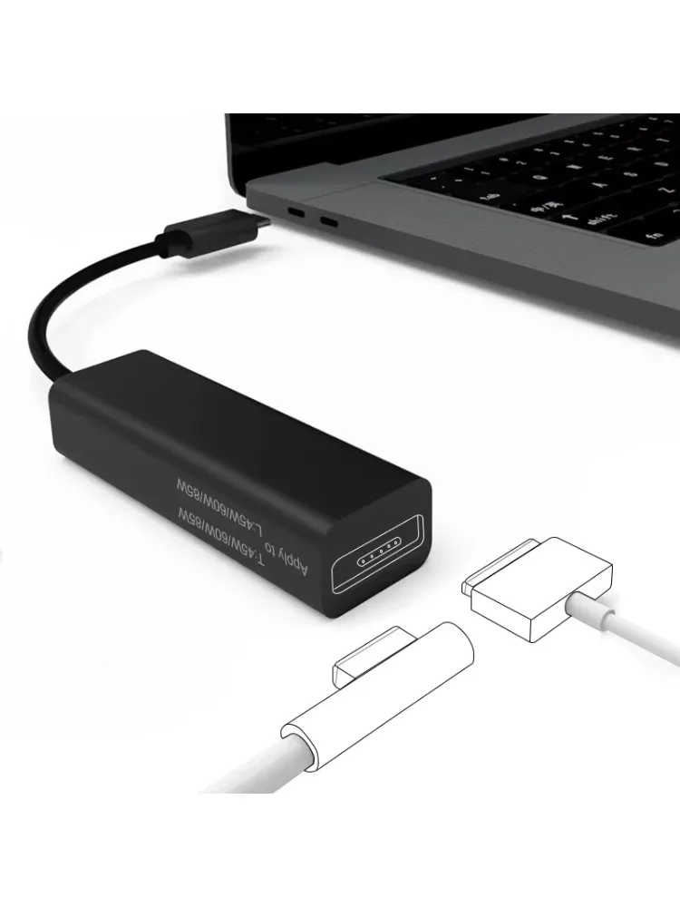 Konwerter USB Adapter ładowania typu C do urządzeń Magsafe 1 i 2 kompatybilny z Macbookiem Pro / Air — zdjęcie produktu 7