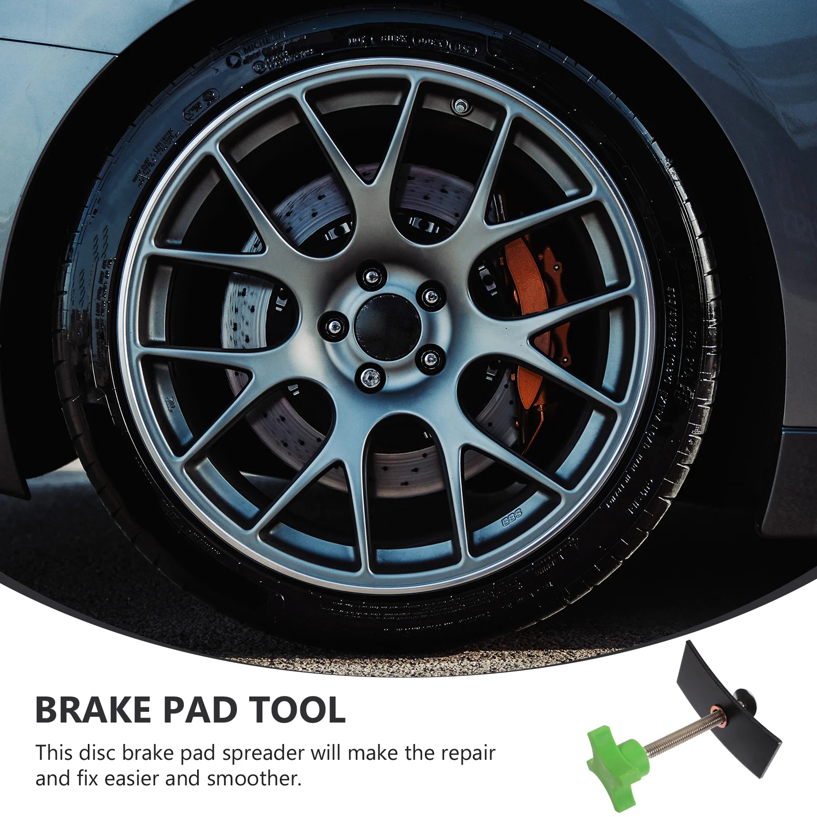 

2Pcs Disc Brake Pad Spreader Reusable Brake Compression Tool Sturdy Steel Plastic Piston Repair Accessory for Easy Installation