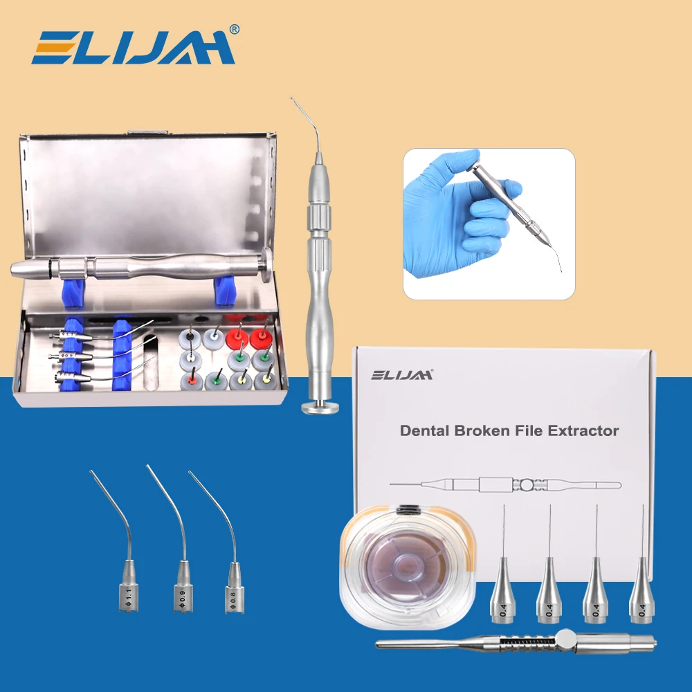 

ELIJAH Dental Root Canal File Removal System Kit Endodontic Broken File Removal Instrument Set Endo File Extractor Dentistry