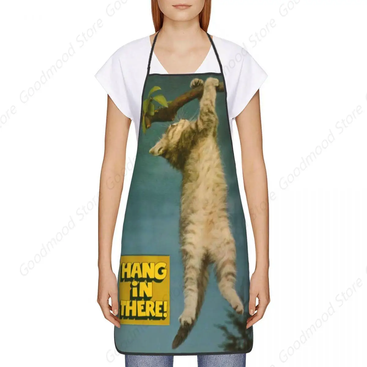 Baby Cat Hang In There Poster Funny Aprons Men Women Adult Unisex  Chef Bib Tablier Cuisine Cooking Baking Gardening