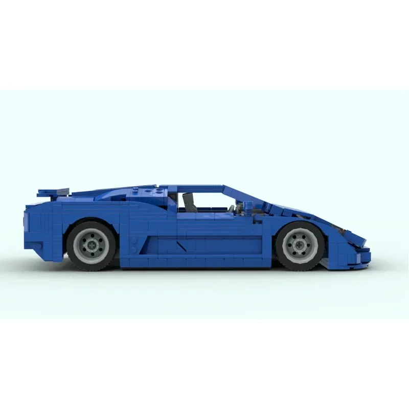MOC-138060 azul novo eb110 supercar corrida bloco de construção modelo 1017 peças moc criativo crianças natal blocos de construção brinquedo presente