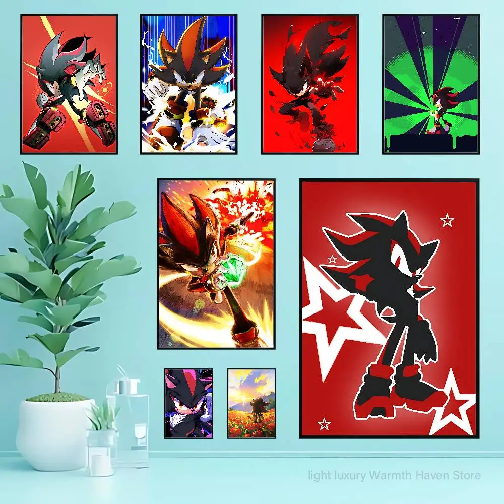 

S-Shadow The H-Hedgehogs Game Anime Wall Art Canvas Painting Poster For Living Room Home Decor Decoration Picture