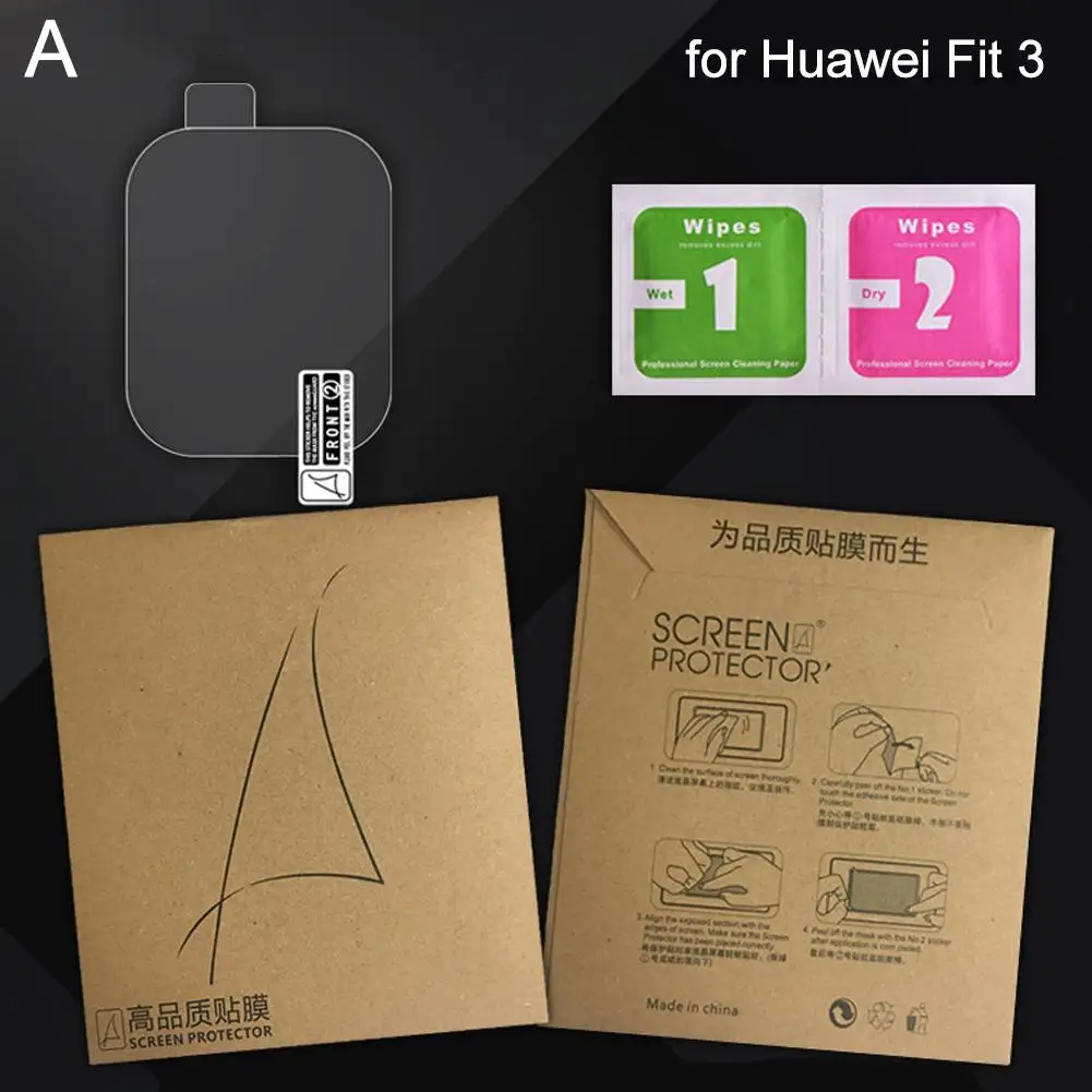화웨이 핏 3 용 시계 보호 필름, 긁힘 방지, 내마모성, 지문 방지, 찢어짐 방지, 고화질 하이드로겔 필름 J2K0